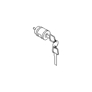 قطعه اصلی Cylinder Set-Glove Box Lid Lock فابریک نیسان