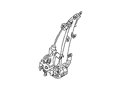 قطعه اصلی Regulator Assy-Rear Door Window, LH فابریک نیسان (سمت چپ - عقب)
