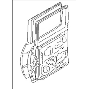 قطعه اصلی Door Assy-Rear, LH فابریک نیسان (سمت چپ – عقب)