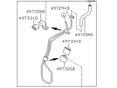 قطعه اصلی Hose & Tube Assy-Power Steering فابریک نیسان