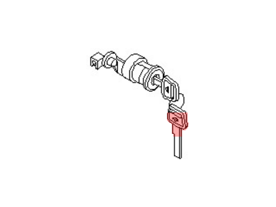 قطعه اصلی Cylinder Set-Trunk Lid Lock فابریک نیسان