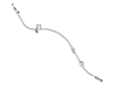 سیم ترمز دستی چرخ عقب راست