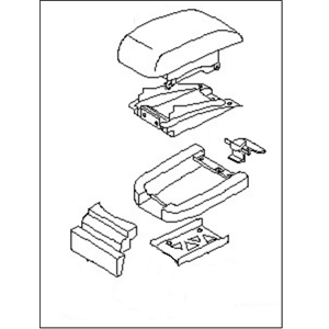 قطعه اصلی Lid-Console Box فابریک نیسان