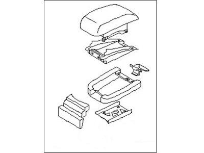 قطعه اصلی Lid-Console Box فابریک نیسان