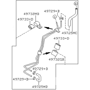 قطعه اصلی Hose & Tube Assy-Power Steering فابریک نیسان