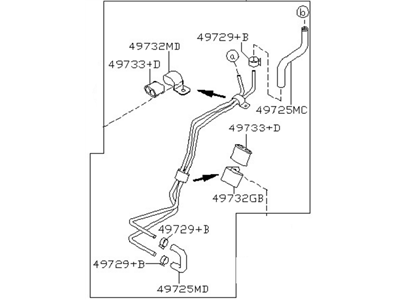 قطعه اصلی Hose & Tube Assy-Power Steering فابریک نیسان