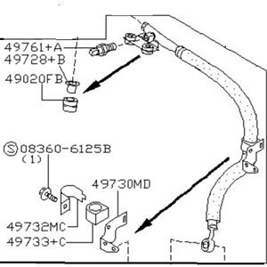 قطعه اصلی Hose Assy-Pressure, Power Steering فابریک نیسان