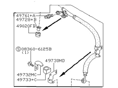 قطعه اصلی Hose Assy-Pressure, Power Steering فابریک نیسان