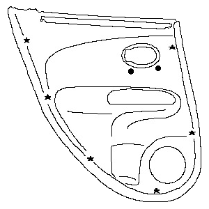 قطعه اصلی Finisher Assy-Rear Door, RH فابریک نیسان (سمت راست – عقب)