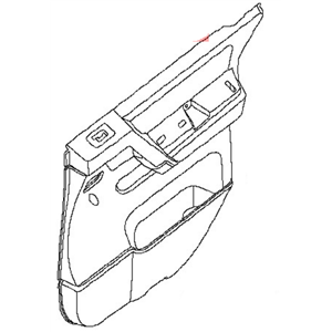 قطعه اصلی Finisher Assy-Rear Door, LH فابریک نیسان (سمت چپ – عقب)