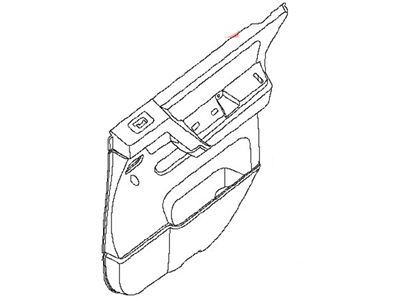 قطعه اصلی Finisher Assy-Rear Door, LH فابریک نیسان (سمت چپ - عقب)