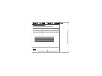 قطعه اصلی Label-Emission Control Information فابریک نیسان