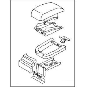 قطعه اصلی Lid-Console Box فابریک نیسان