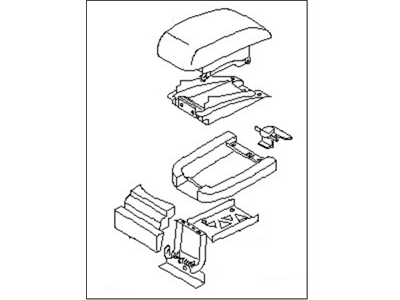 قطعه اصلی Lid-Console Box فابریک نیسان
