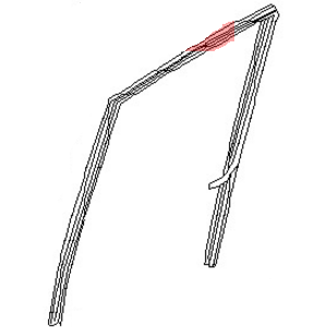 قطعه اصلی Glass Run Rubber-Rear Door Window, LH فابریک نیسان (سمت چپ – عقب)
