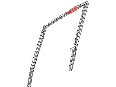 قطعه اصلی Glass Run Rubber-Rear Door Window, LH فابریک نیسان (سمت چپ - عقب)