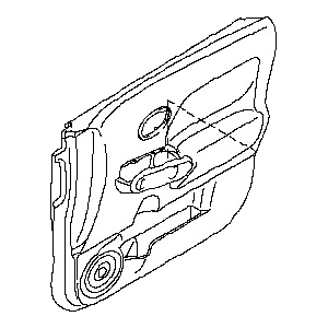 قطعه اصلی Finisher Assy-Front Door, RH فابریک نیسان (سمت راست – جلو)
