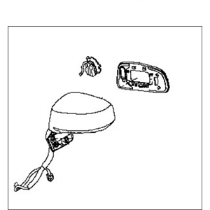 قطعه اصلی Door Mirror Assy-RH فابریک نیسان (سمت راست)