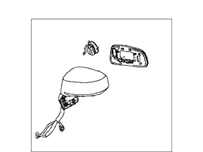 قطعه اصلی Door Mirror Assy-RH فابریک نیسان (سمت راست)
