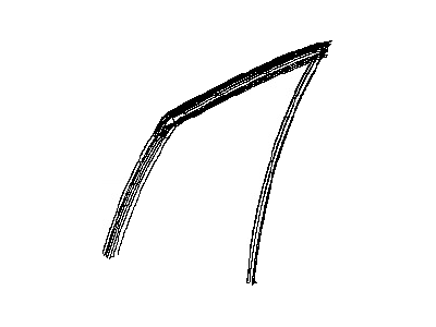 قطعه اصلی Glass Run Rubber-Rear Door Window, RH فابریک نیسان (سمت راست - عقب)