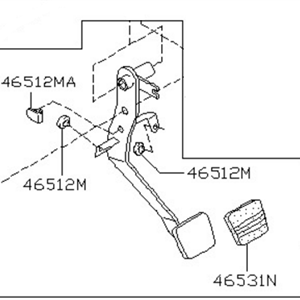 قطعه اصلی Pedal Assy-Clutch فابریک نیسان