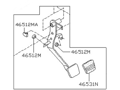 قطعه اصلی Pedal Assy-Clutch فابریک نیسان